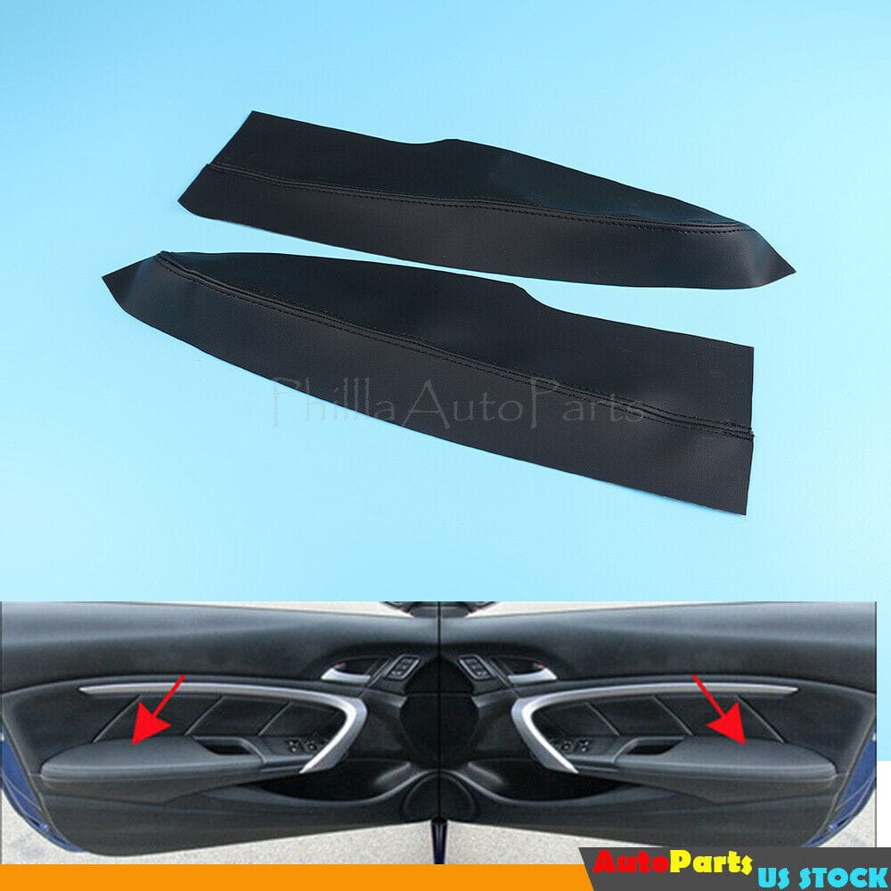 Fit For Honda Civic 06-11 Replacement Vinyl Door Panels Armrest Cover Black 2Pcs