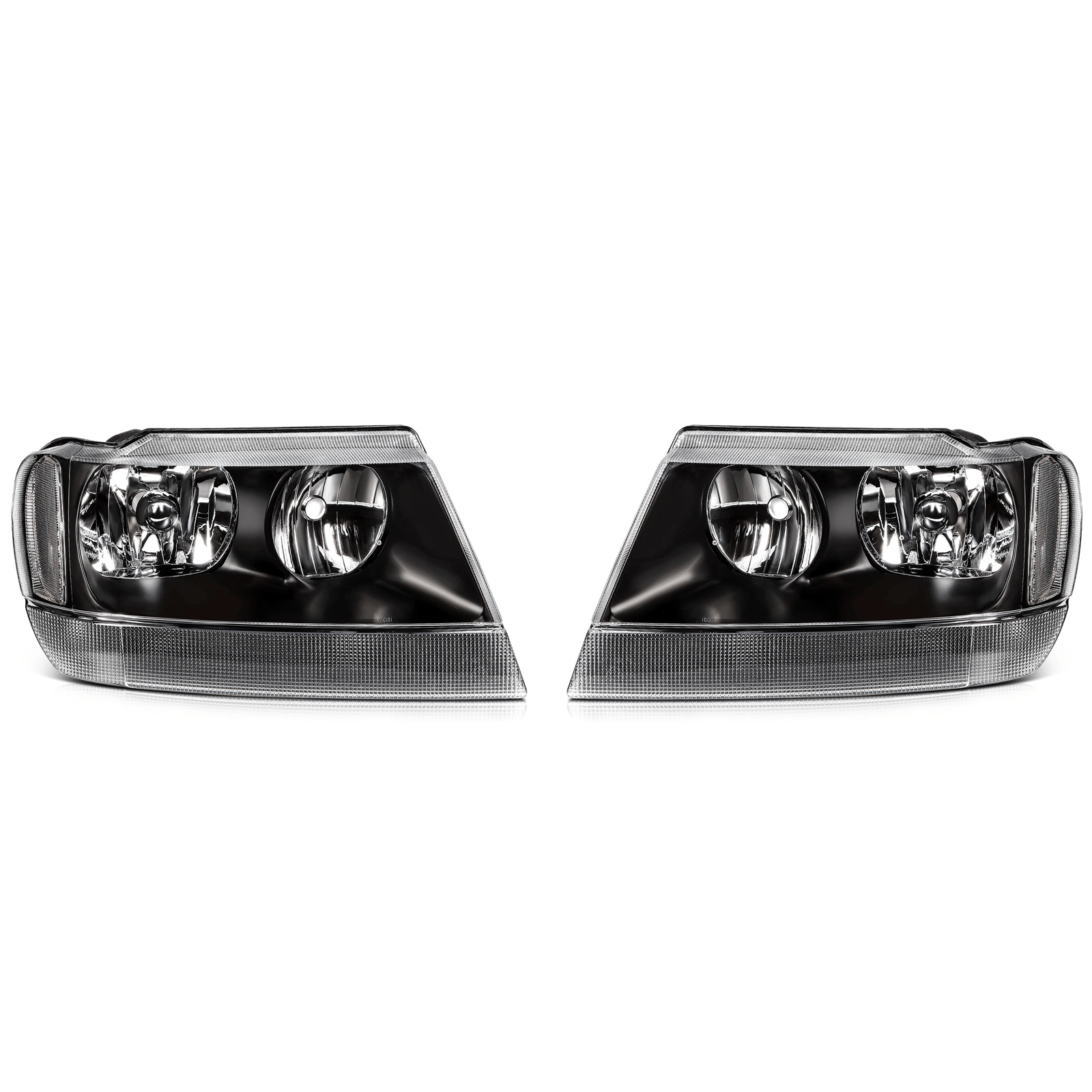 Fit For Jeep Grand Cherokee 99-04 Black Housing Headlights Assembly Left Right