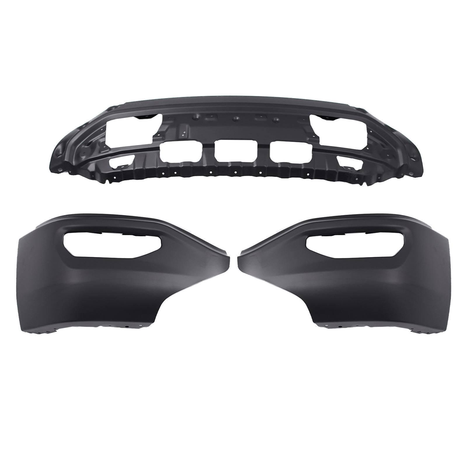 Front Bumper Black With Fog Light Holes Fit For GMC Sierra 1500 2016- 2017 2018