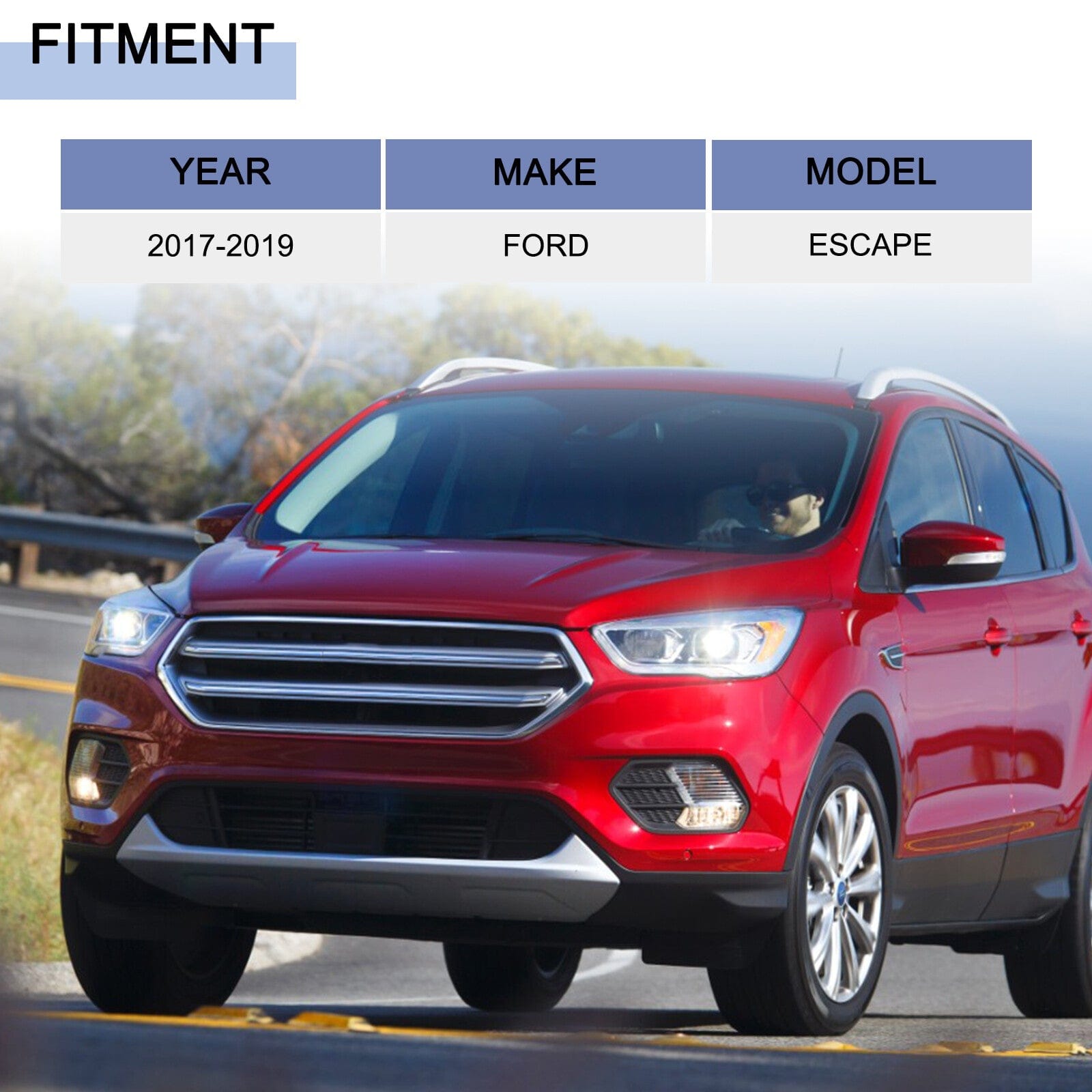 Front Bumper Cover Fit For Ford Escape 2017-2019 Primed Plastic Black Style NEW