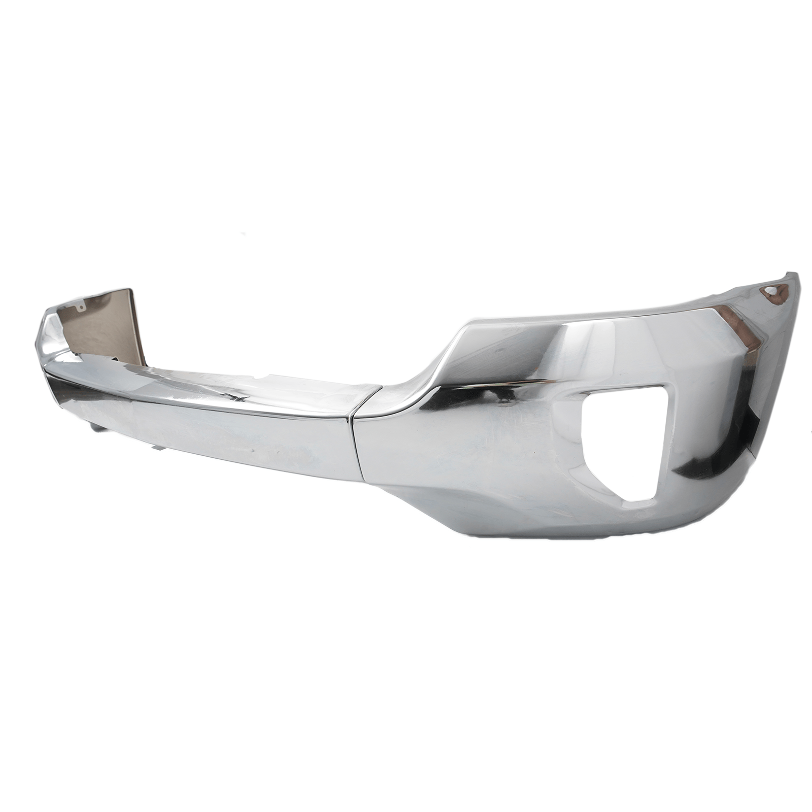 Front Bumper Face Bar w/Fog Light Hole Chrome Fit For Chevy Silverado 1500 16-19