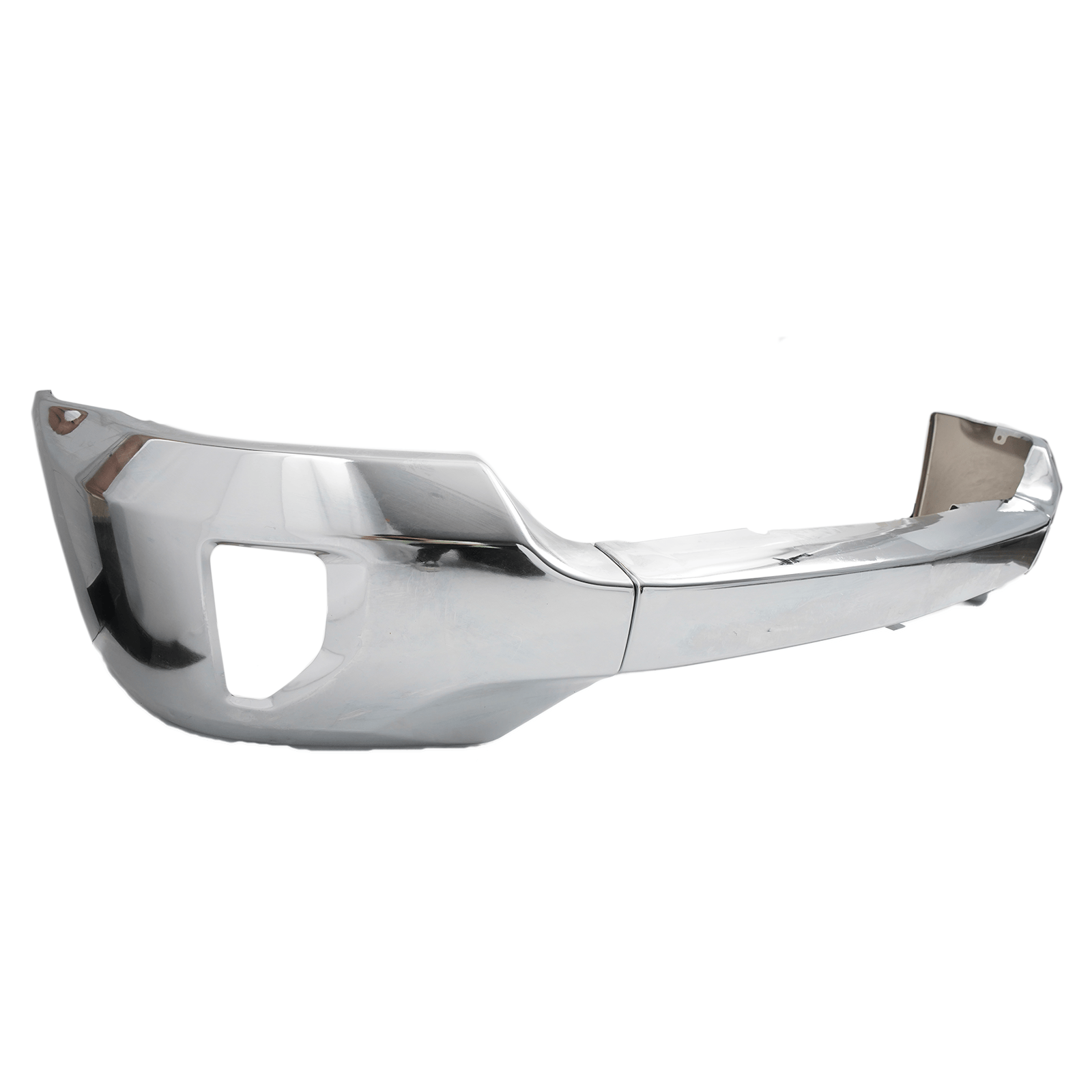 Front Bumper Face Bar w/Fog Light Hole Chrome Fit For Chevy Silverado 1500 16-19