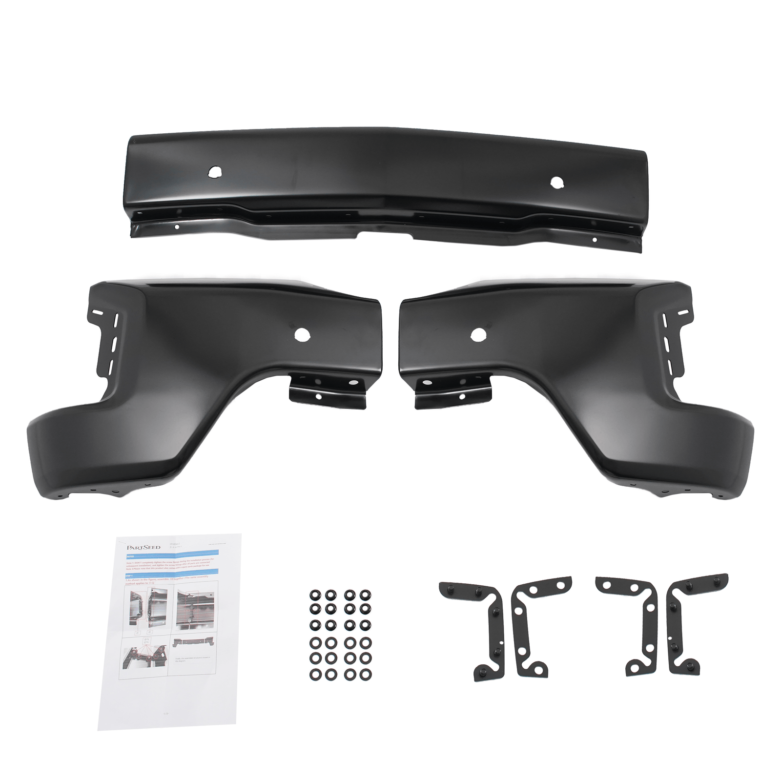 Front Bumper Fit For Chevy Silverado 1500 2019-2022 W/ Park Sensors