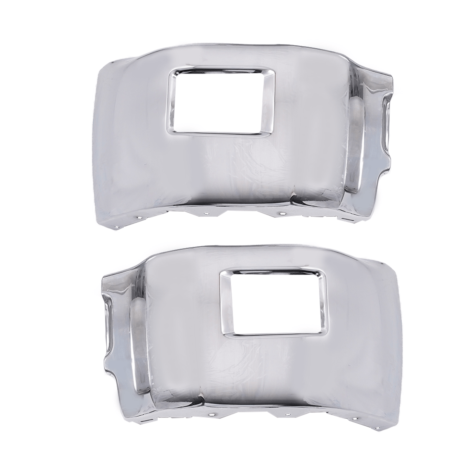 Front Bumper Fit For Chevy Silverado 2500 2015-2019 Chrome With Fog Light Holes