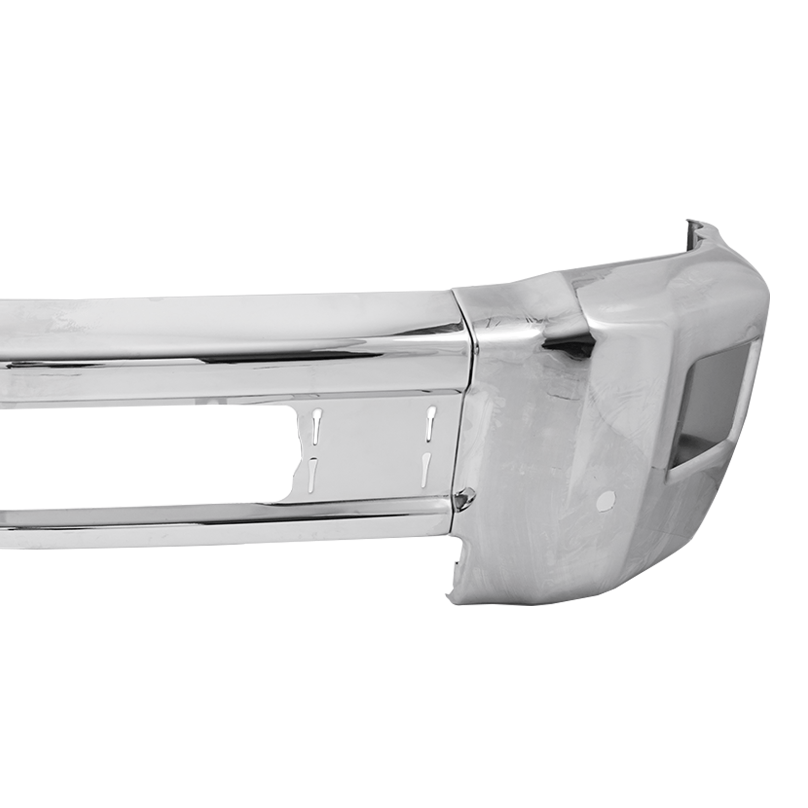 Front Bumper Fit For Chevy Silverado 2500 2015-2019 Chrome With Fog Light Holes