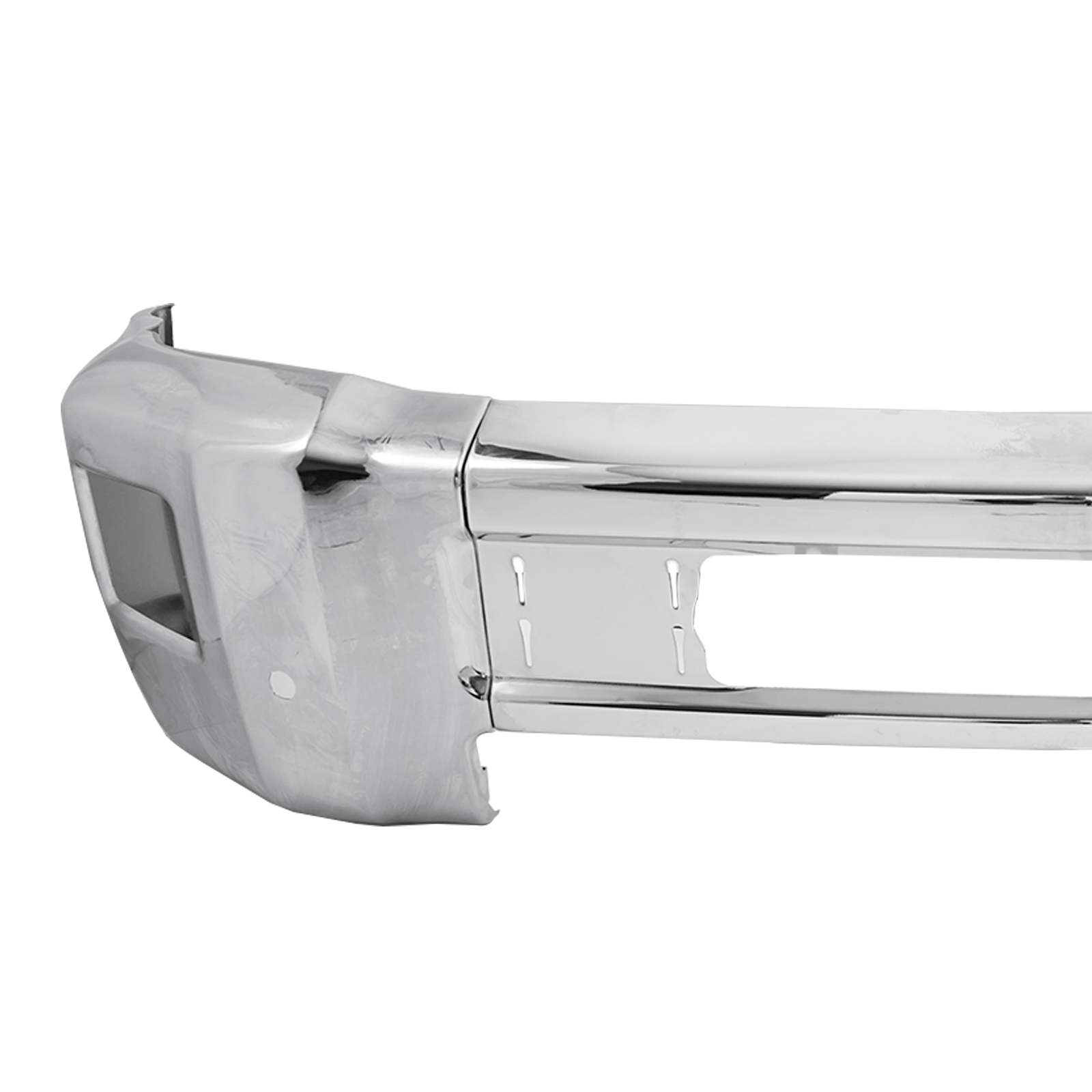 Front Bumper Fit For Chevy Silverado 2500 2015-2019 Chrome With Fog Light Holes