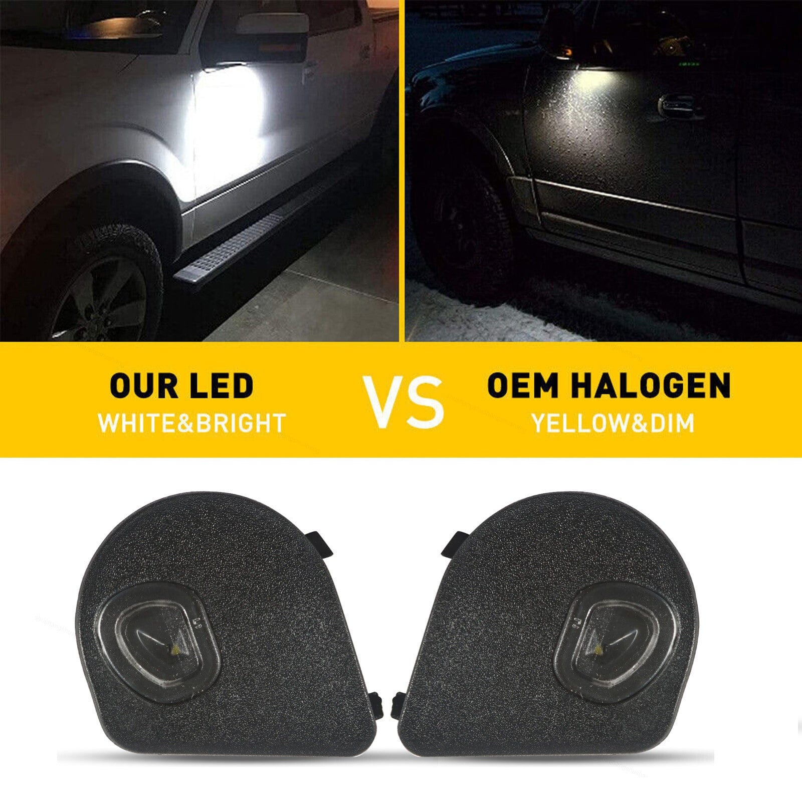 Front LED Side Towing Mirror Puddle Light Fit ForDodge Ram 1500 2500 2010-2019