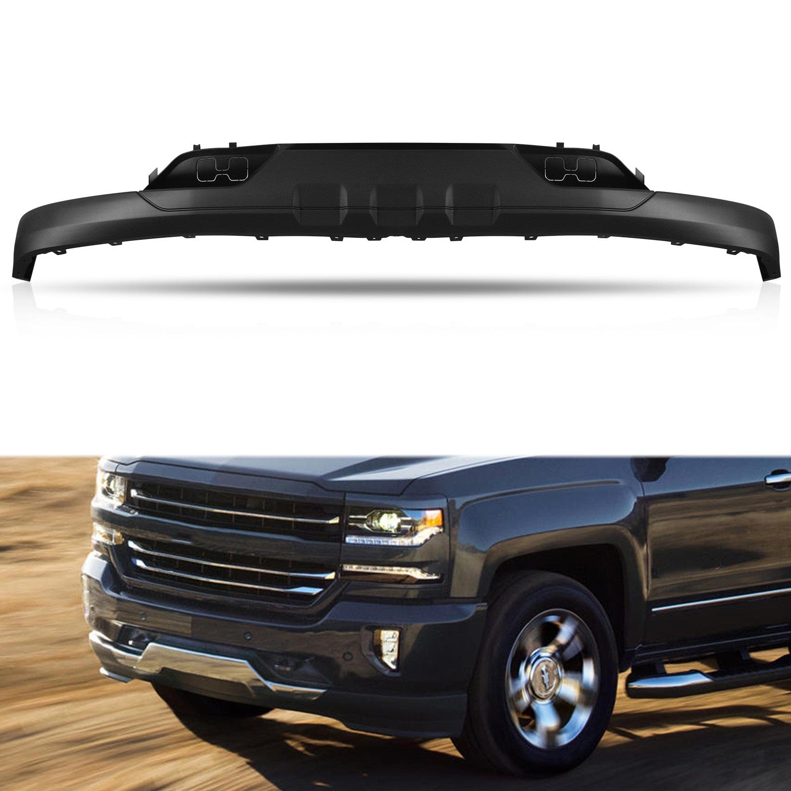 Front Lower Bumper Valance Air Deflector Fit For Silverado 1500 LD 2016-19