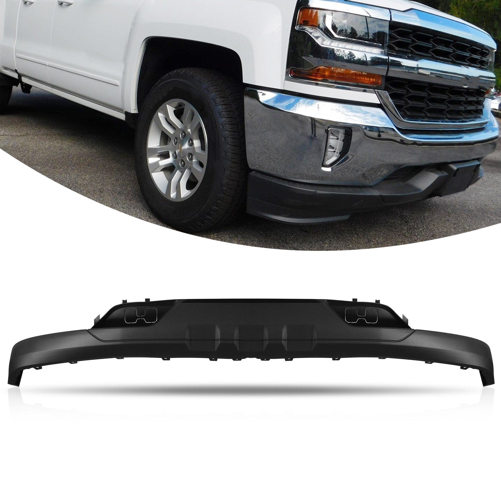 Front Lower Bumper Valance Air Deflector Fit For Silverado 1500 LD 2016-19