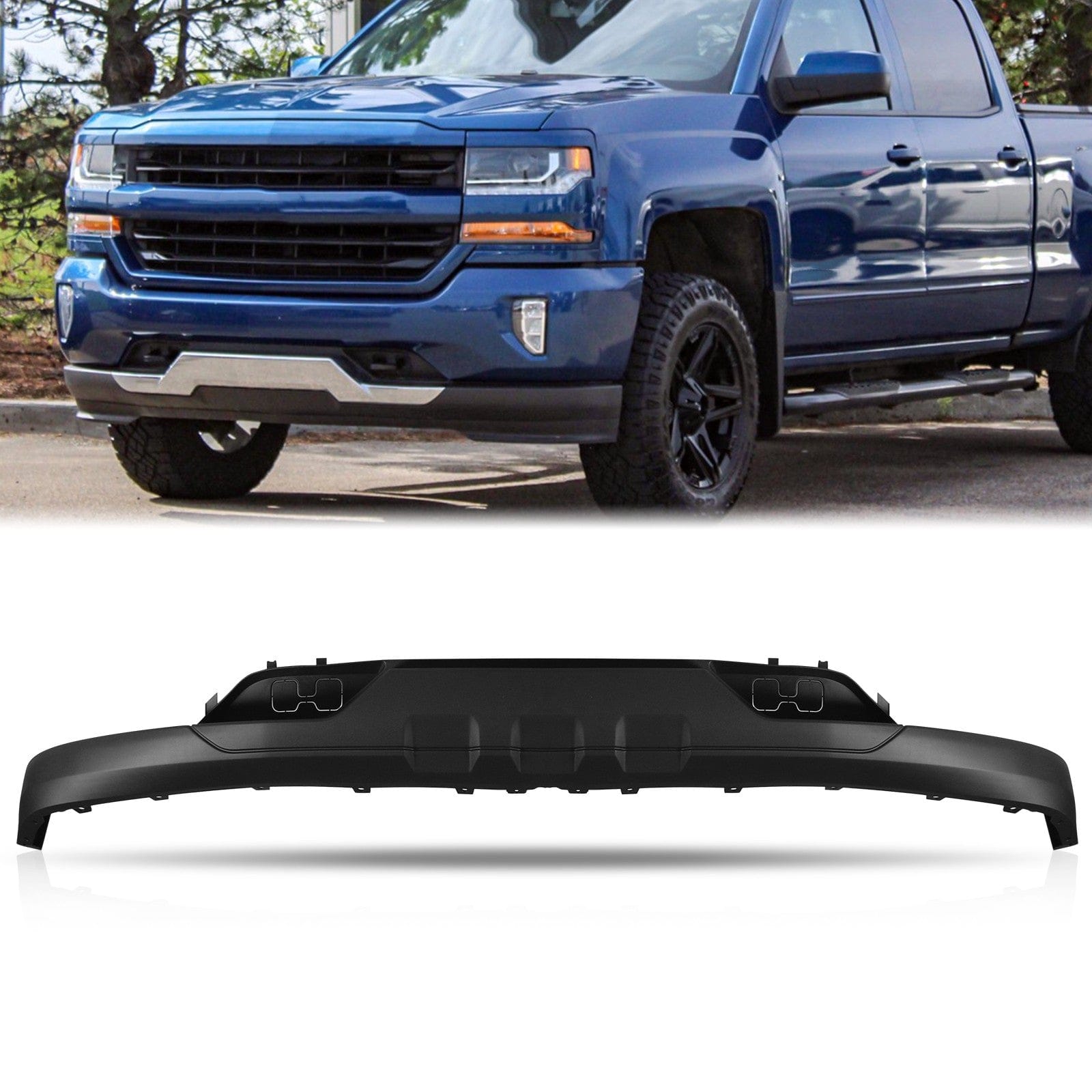 Front Lower Bumper Valance Air Deflector Fit For Silverado 1500 LD 2016-19