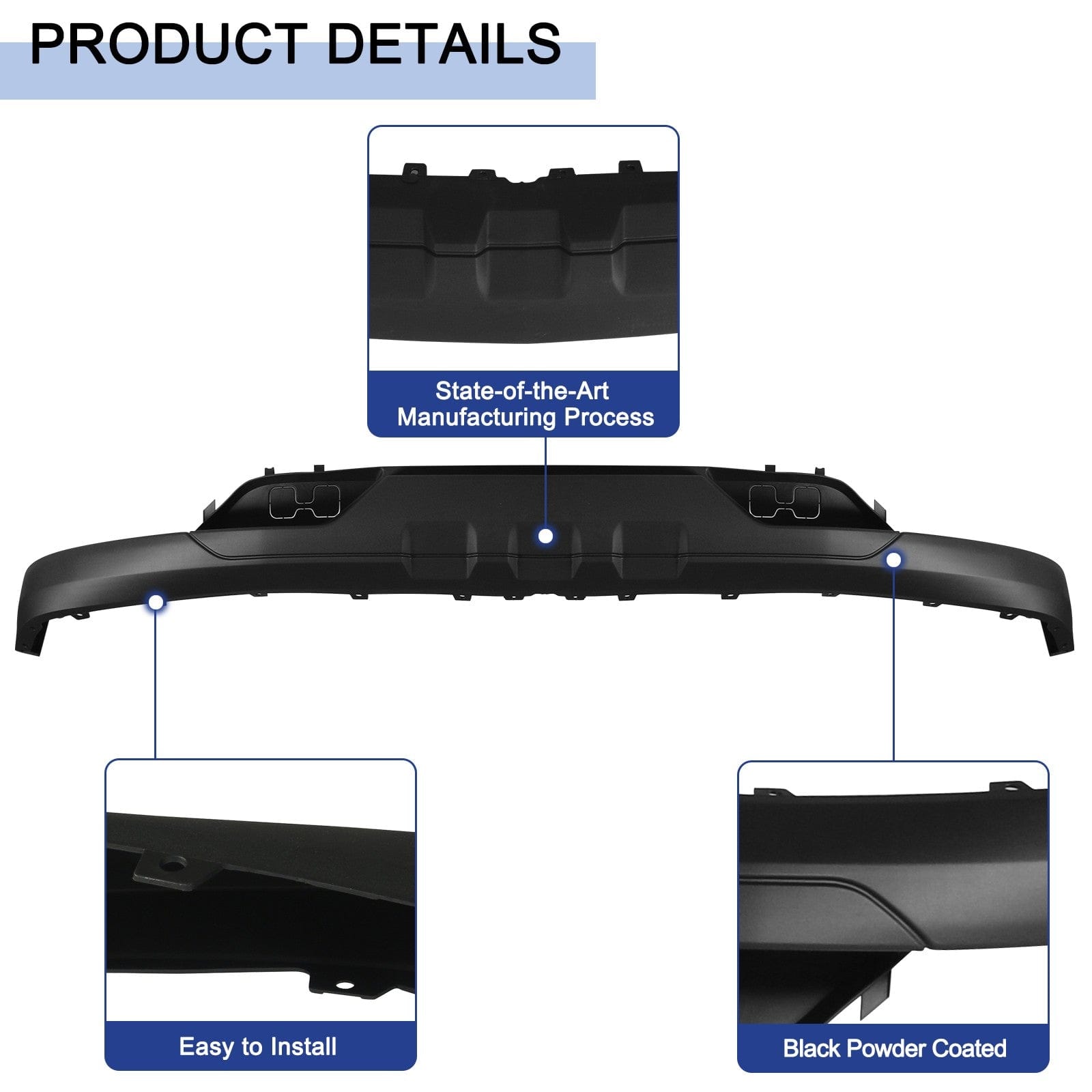 Front Lower Bumper Valance Air Deflector Fit For Silverado 1500 LD 2016-19