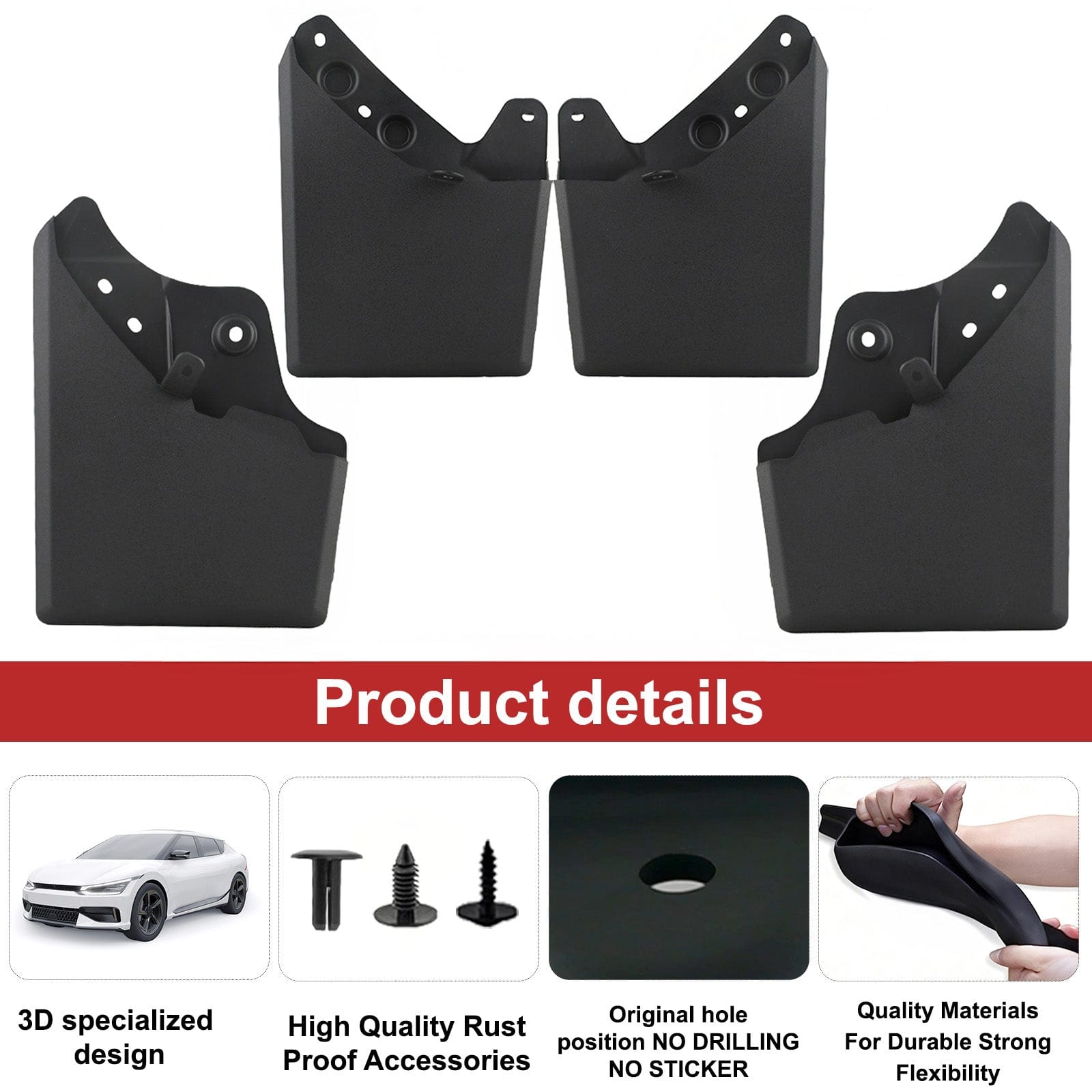 2024–2025 Toyota Tacoma Heavy-Duty Extra Large Mud Flaps