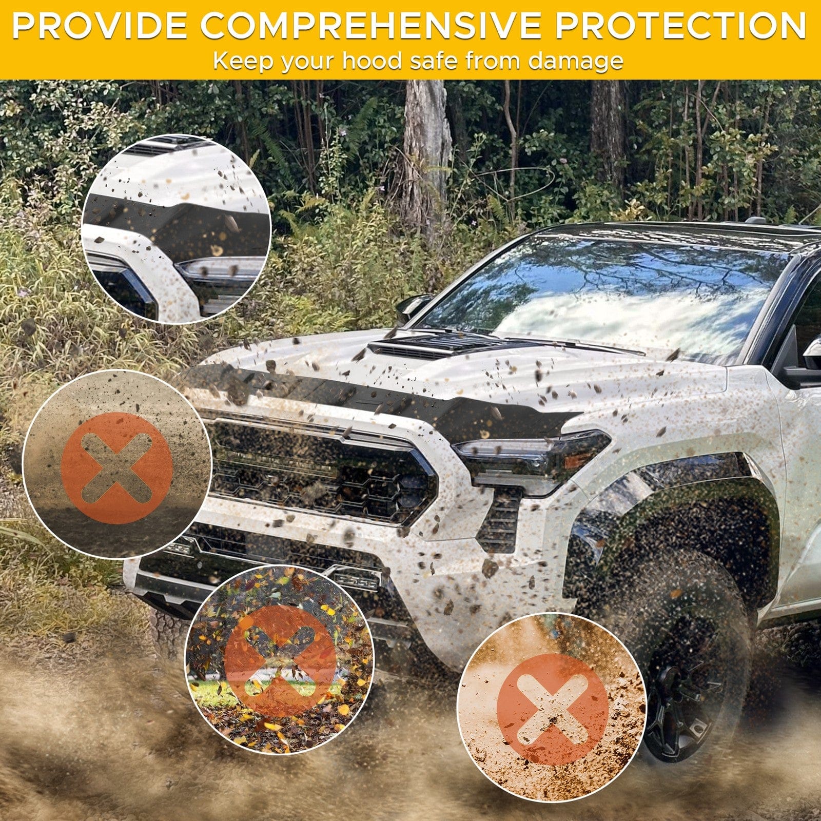 Hood Protector Hood Shield Hood Deflector Fit for Toyota Tacoma 2024-25