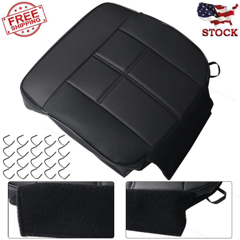 Replacement Vinyl Driver Bottom Seat Cover Fit For Lincoln Mark LT 2006-08 Black
