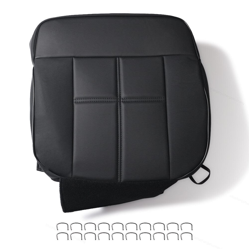 Replacement Vinyl Driver Bottom Seat Cover Fit For Lincoln Mark LT 2006-08 Black