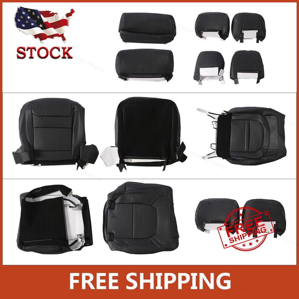 Replacement Vinyl Seat Cover Set Fit For Dodge Ram 1500 20-21 &Mounting Hardware