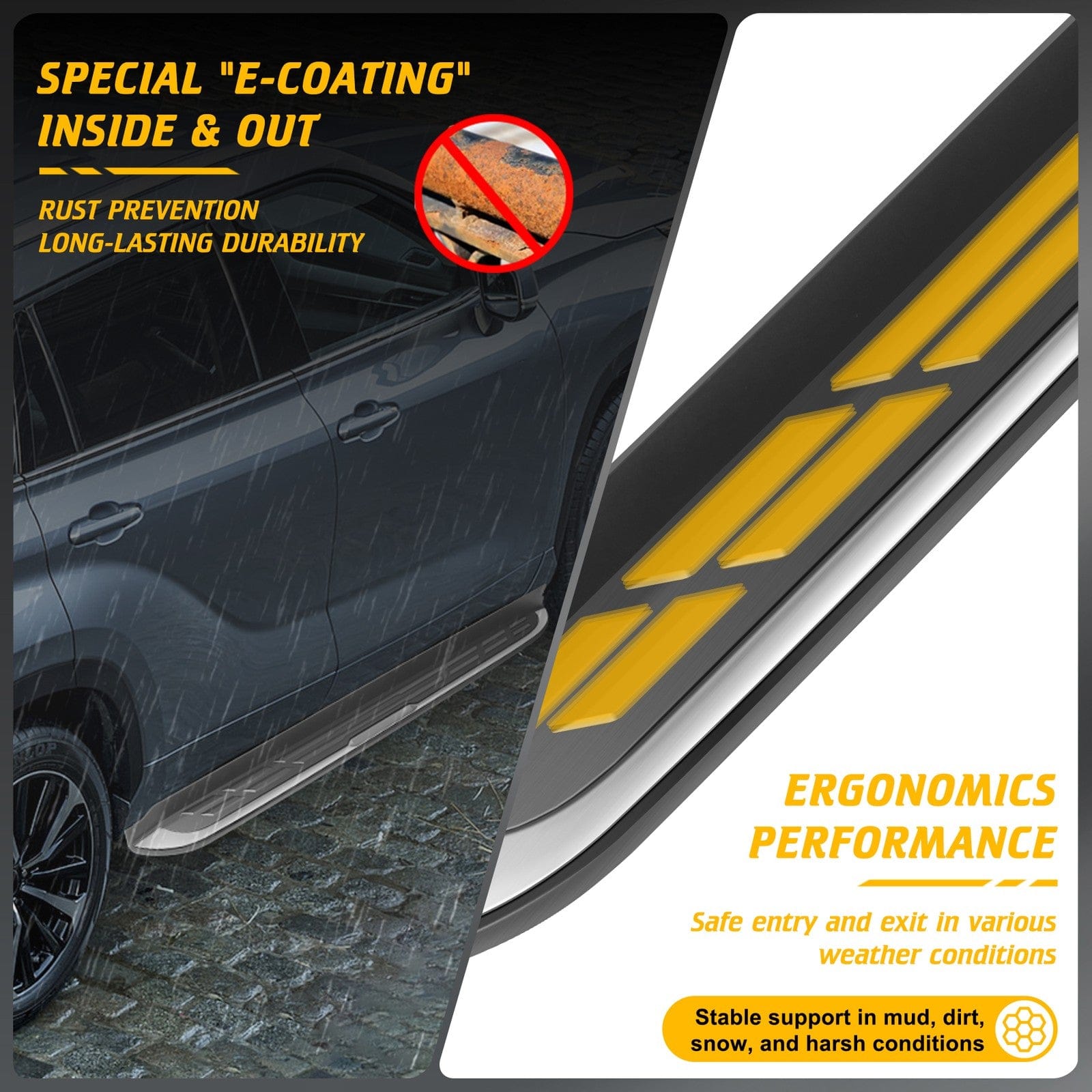 Running Board Side Step Nerf Bar Aluminum Fit For Toyota Highlander 2020-2025