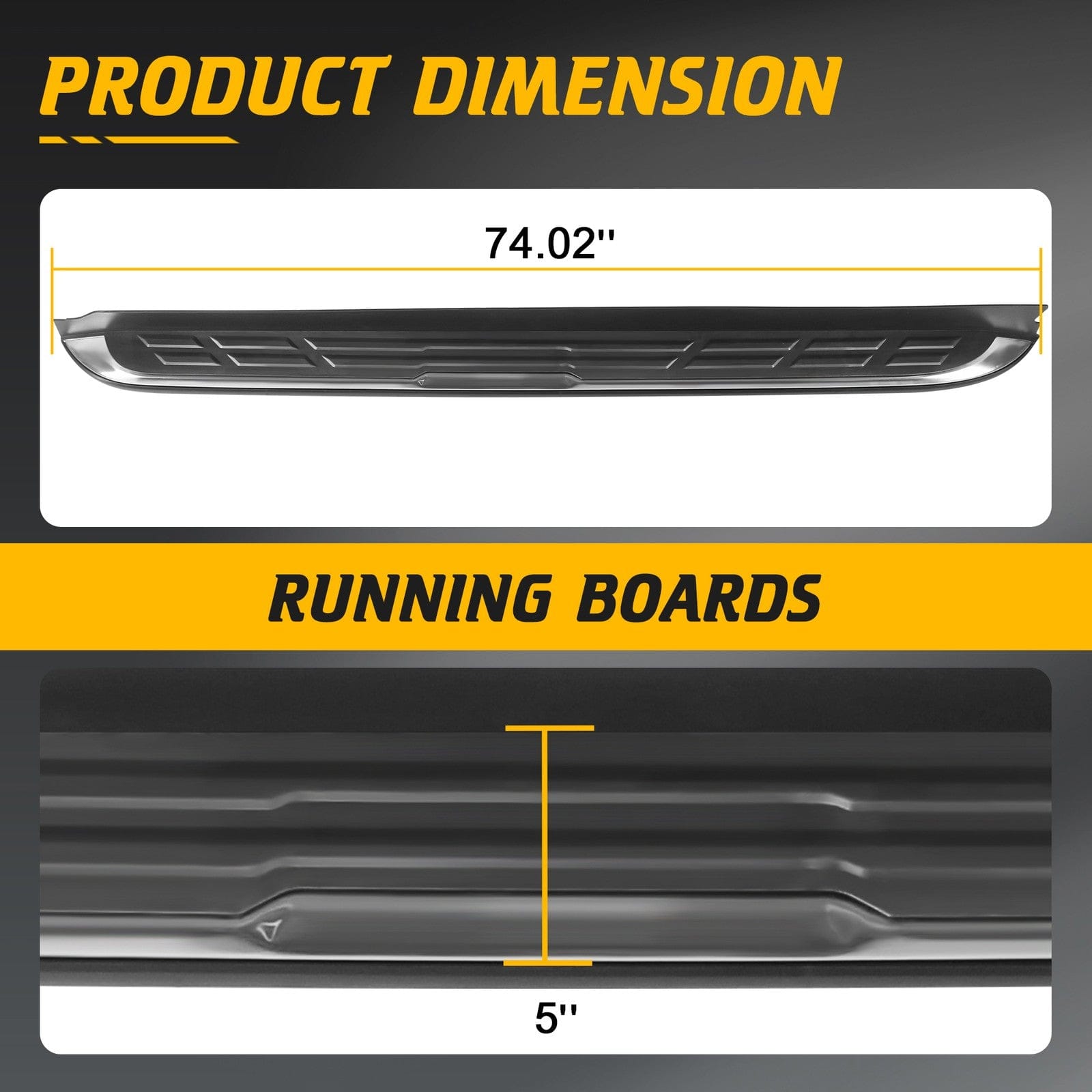 Running Board Side Step Nerf Bar Aluminum Fit For Toyota Highlander 2020-2025