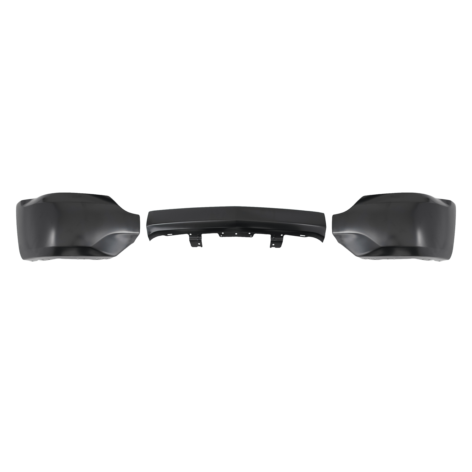 Steel Front Bumper Cover Face Bar Black Fit For Chevy Silverado 1500 2016-2019