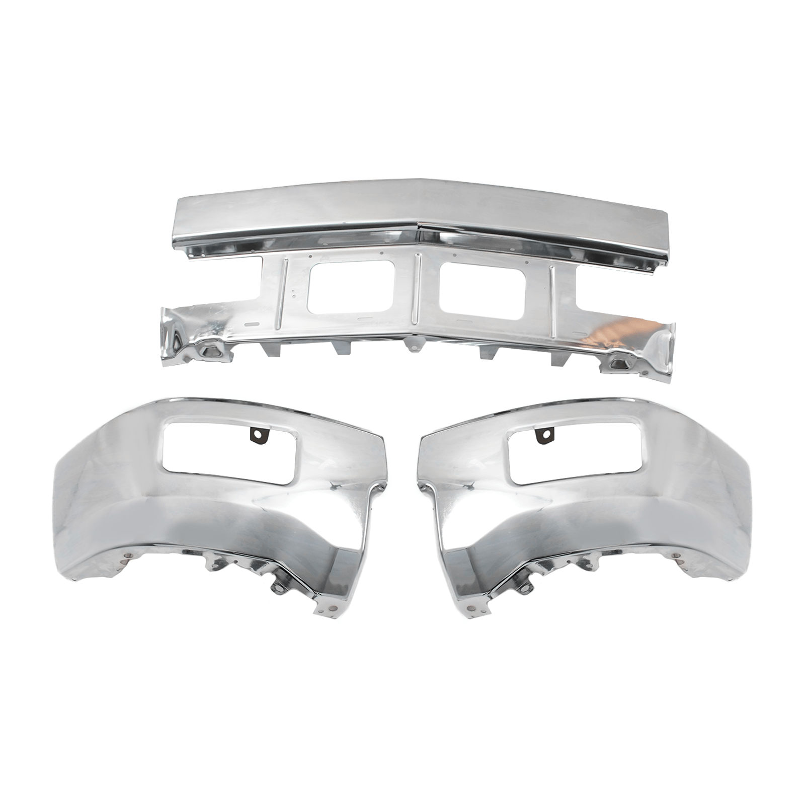 Steel Front Bumper Face Bar Fit For Chevy Silverado 1500 2014-2015 With Fog Hole
