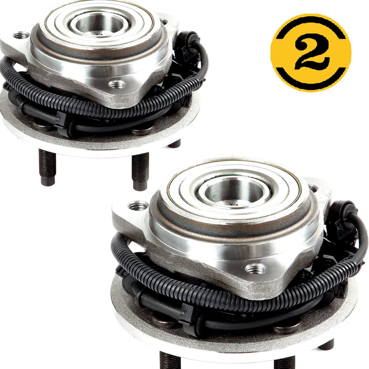 Ford Ranger Front Wheel Bearing Hub Assembly, 5 Lugs 4WD w/ABS -- 515013 (2 Pack)