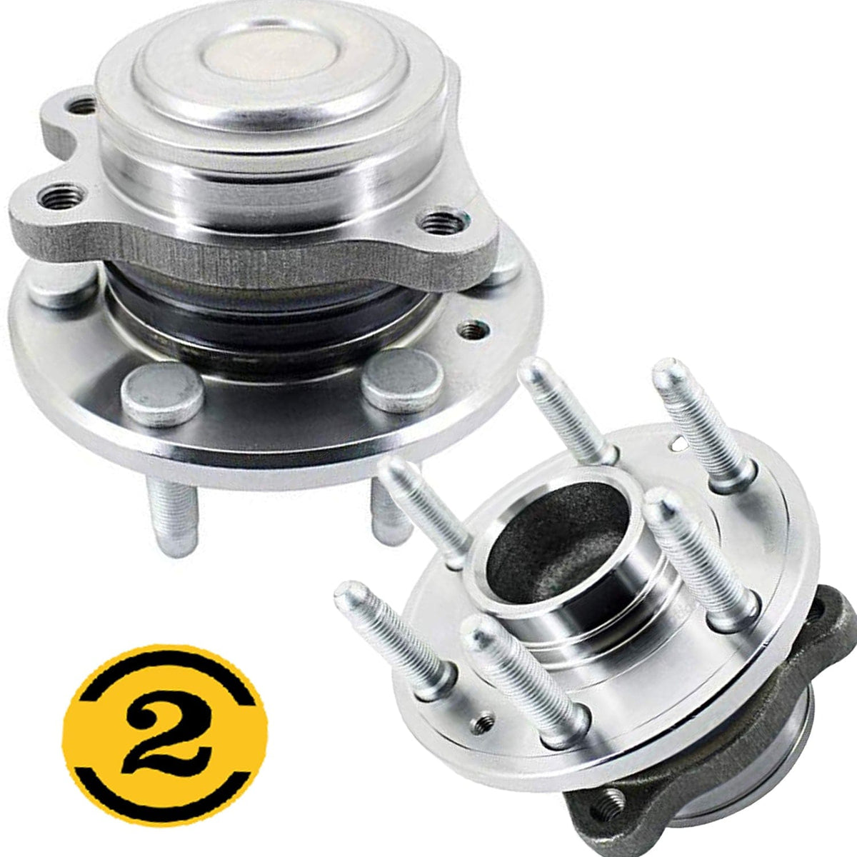 GMC Canyon Front Wheel Bearing Hub Assembly, 2WD 6 Lugs - 515168 (2 Pack)