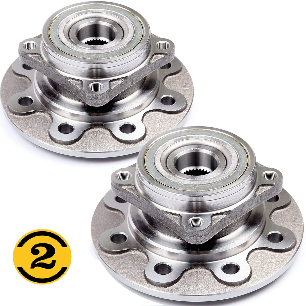Dodge Ram 2500 Front Wheel Bearing Hub Assembly, 8 Lugs 4WD w/ABS -- 515012 (2 Pack)