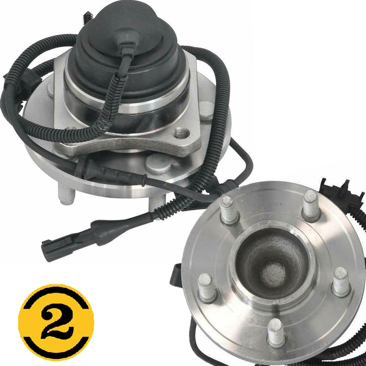 Lincoln Town Car Front Wheel Bearing Hub Assembly, 5 Lugs RWD w/ABS - 513230 (2 Pack)