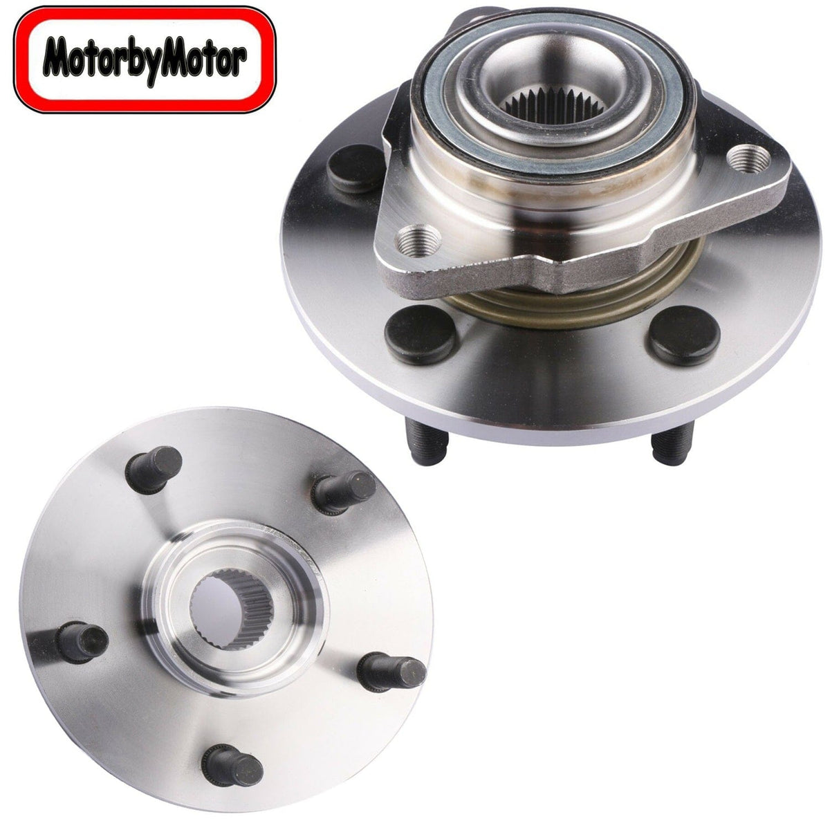 Dodge Ram 1500 Front Wheel Bearing Hub Assembly, 5 Lugs -- 515072 (2 Pack)
