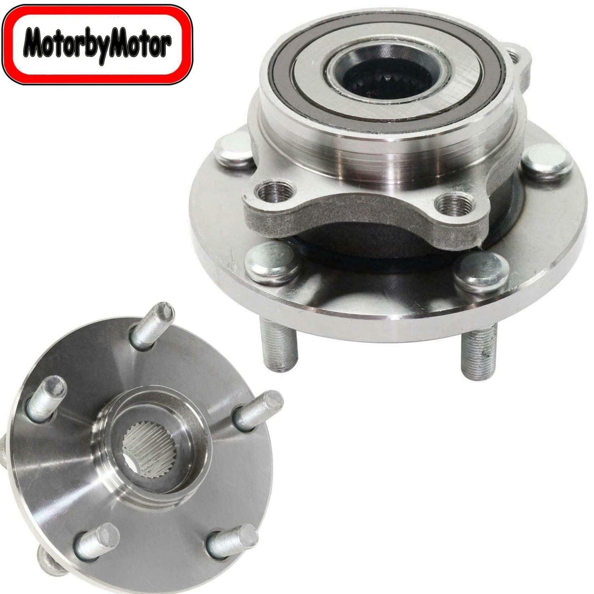Subaru Impreza Front Wheel Bearing Hub Assembly, 5 Lugs - 513358 (2 Pack)