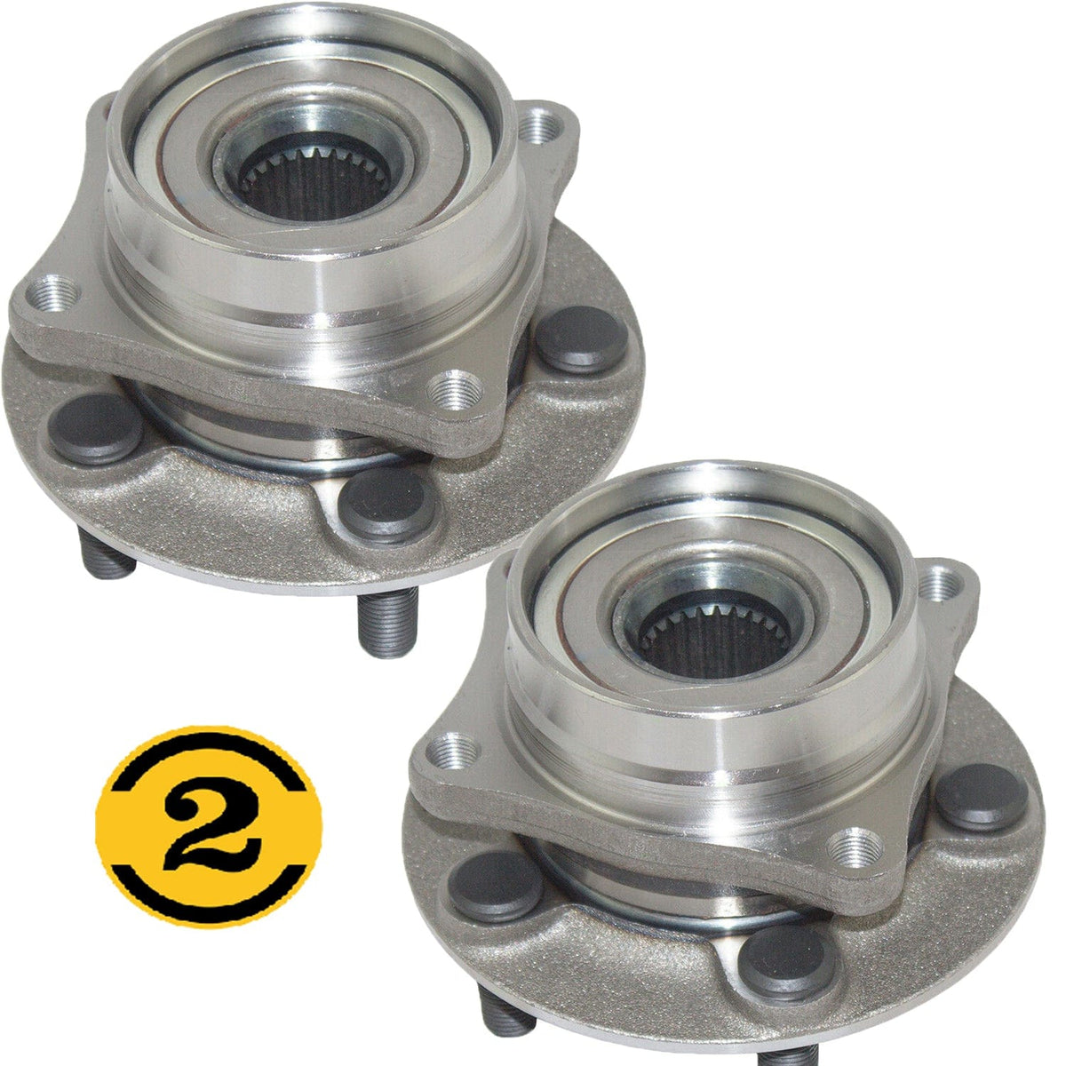 Toyota Prius Front Wheel Bearing Hub Assembly, 5 Lugs - 513265 (2 Pack)