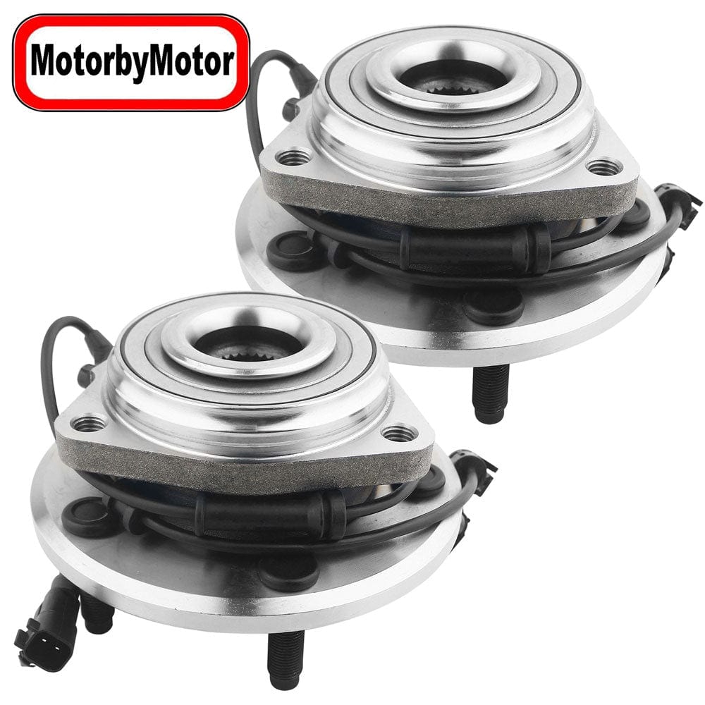 Jeep Wrangler Front Wheel Bearing Hub Assembly, 5 Lugs w/ABS 2WD/4WD - 513272 (2 Pack)