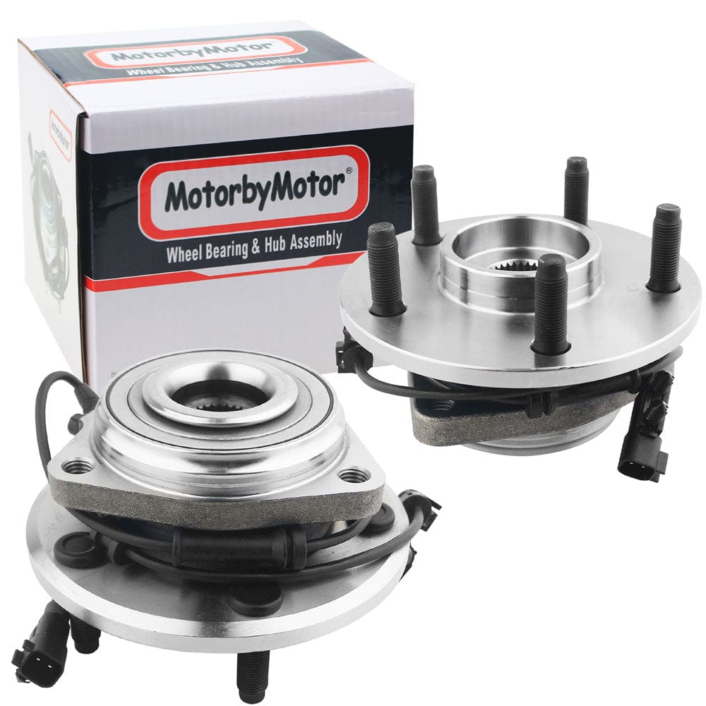 Jeep Wrangler Front Wheel Bearing Hub Assembly, 5 Lugs w/ABS 2WD/4WD - 513272 (2 Pack)