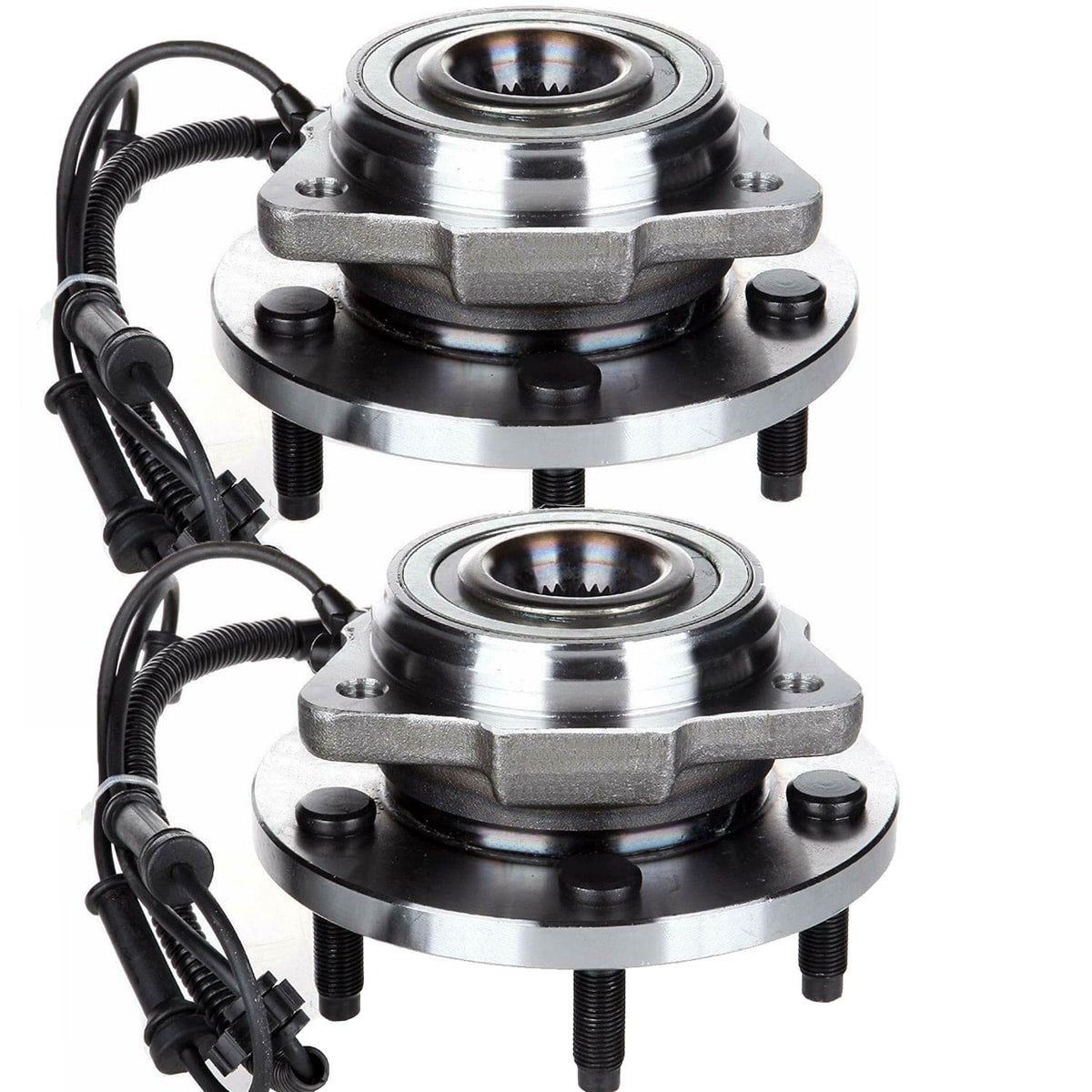 Jeep Wrangler Front Wheel Bearing Hub Assembly, 5 Lugs w/ABS 2WD/4WD - 513272 (2 Pack)