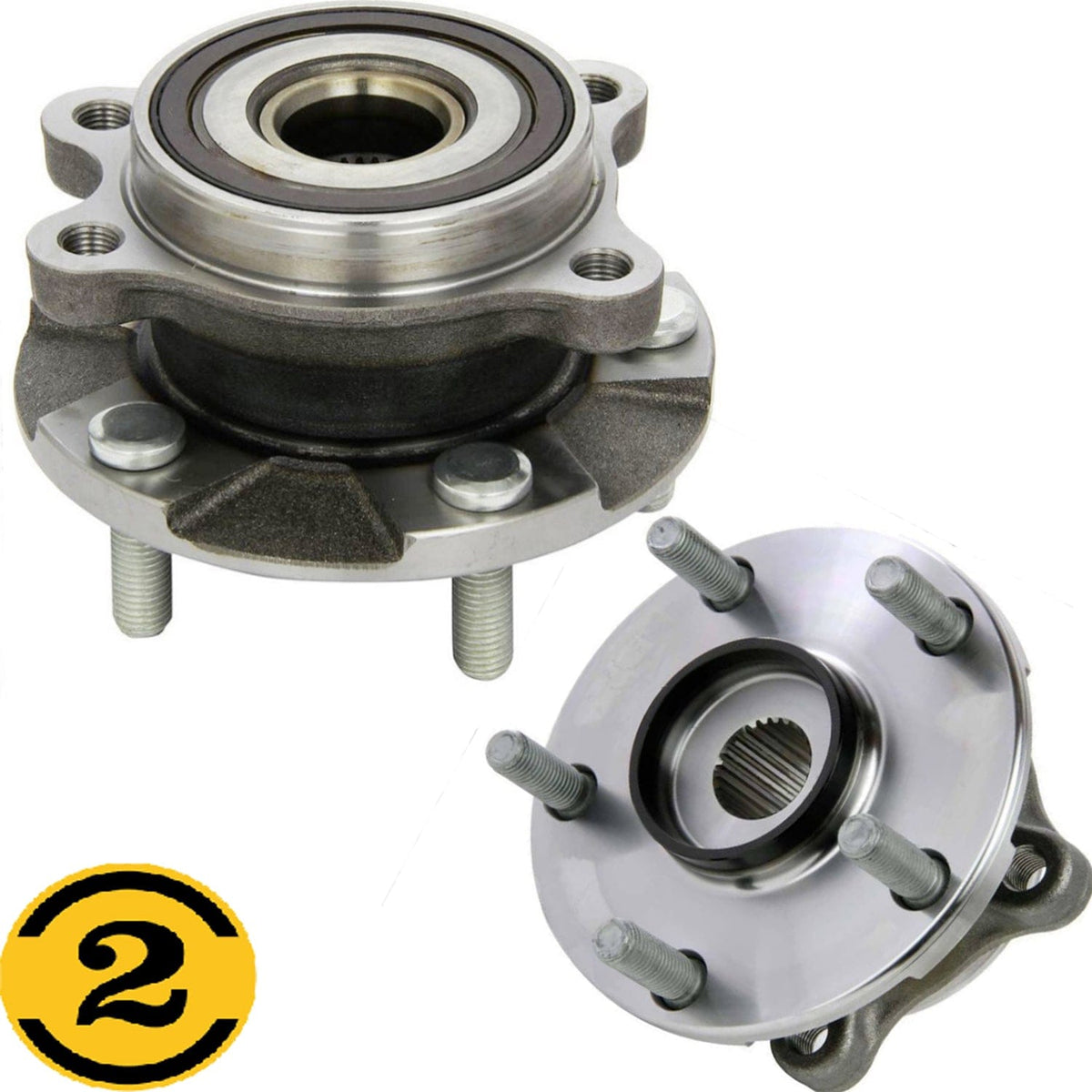 Scion tC Front Wheel Bearing Hub Assembly, 5 Lugs w/ABS -- 513258 (2 Pack)