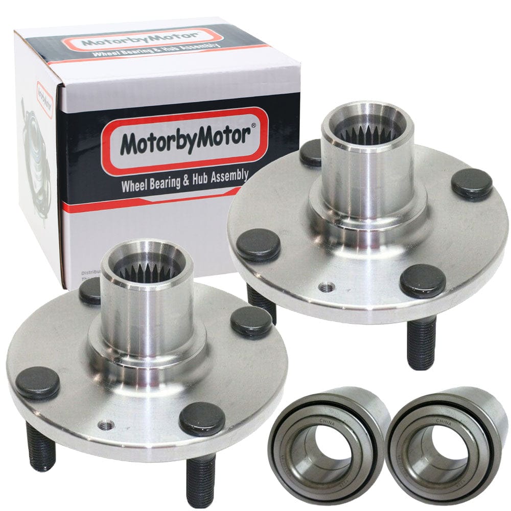 Hyundai Accent Front Wheel Bearing Hub Assembly 2000-2010, 4 Lugs - 510055 (2 Pack)