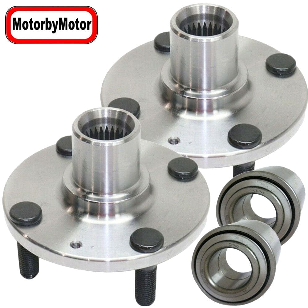 Hyundai Accent Front Wheel Bearing Hub Assembly 2000-2010, 4 Lugs - 510055 (2 Pack)