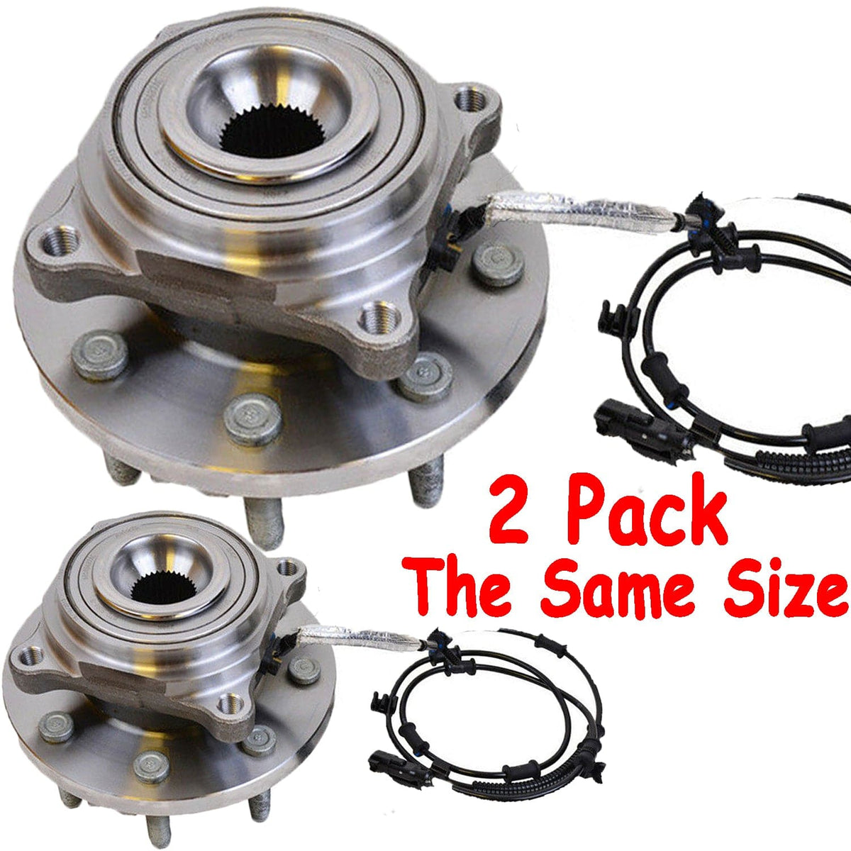 Dodge Ram 2500 Front Wheel Bearing Hub Assembly 8 Lugs, w/ABS - 515162 (2 Pack)