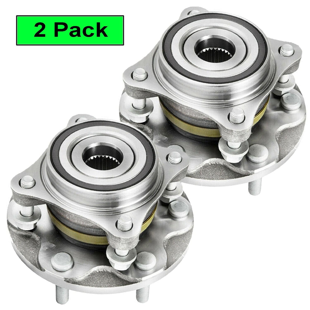 Toyota 4Runner Front Wheel Bearing Hub Assembly 6 Lugs - 2 Pack