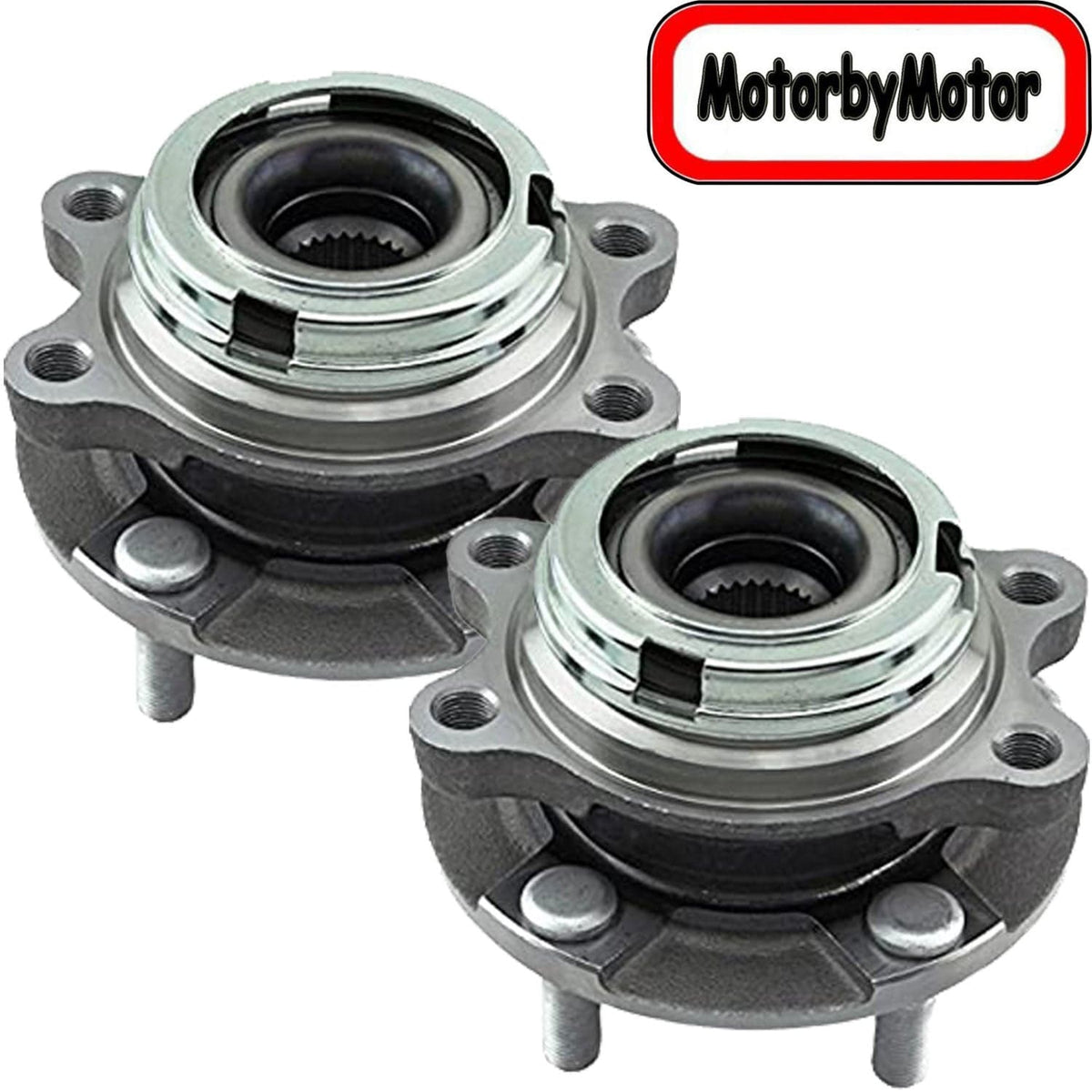 Infiniti FX45 Front Wheel Bearing Hub Assembly, 5 Lugs AWD -- 513335 (2 Pack)