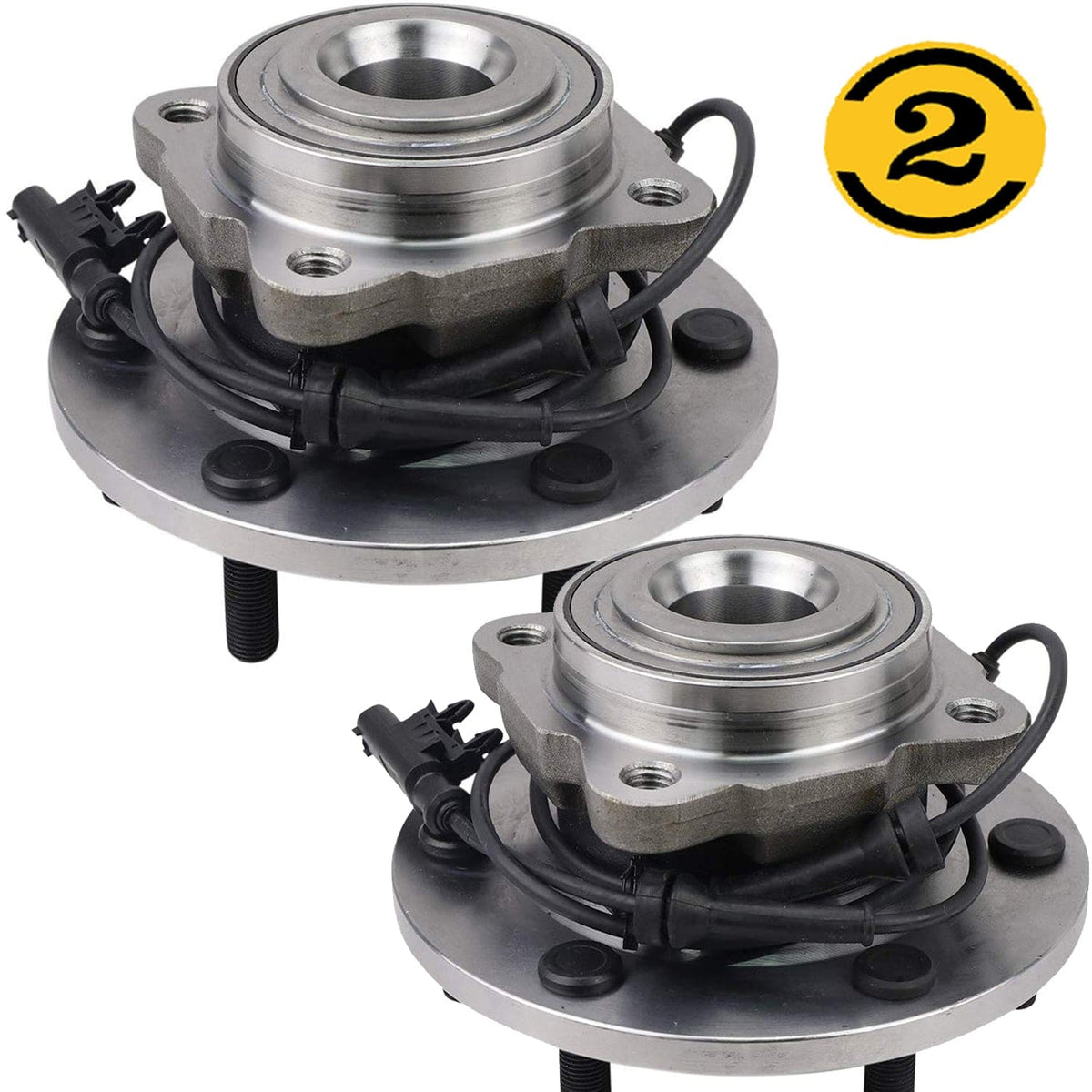 Nissan Armada Rear Wheel Bearing Hub Assembly, 6 Lugs w/ABS -- 541014 (2 Pack)