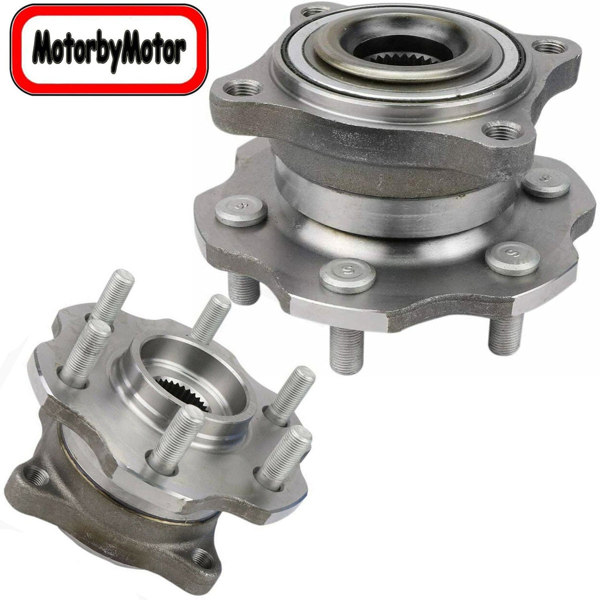 Nissan Armada Rear Wheel Bearing Hub Assembly, 6 Lugs - 541003 (2 Pack)