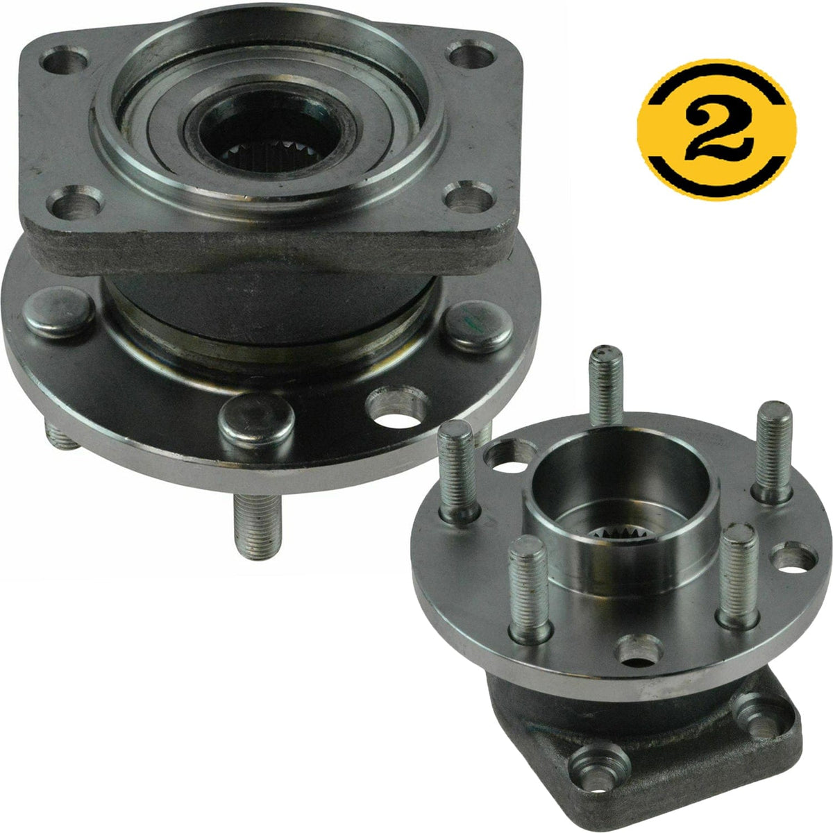 Jaguar X-Type Rear Wheel Bearing Hub Assembly 2002-2008, AWD, 5 Lugs - 512306 (2 Pack)