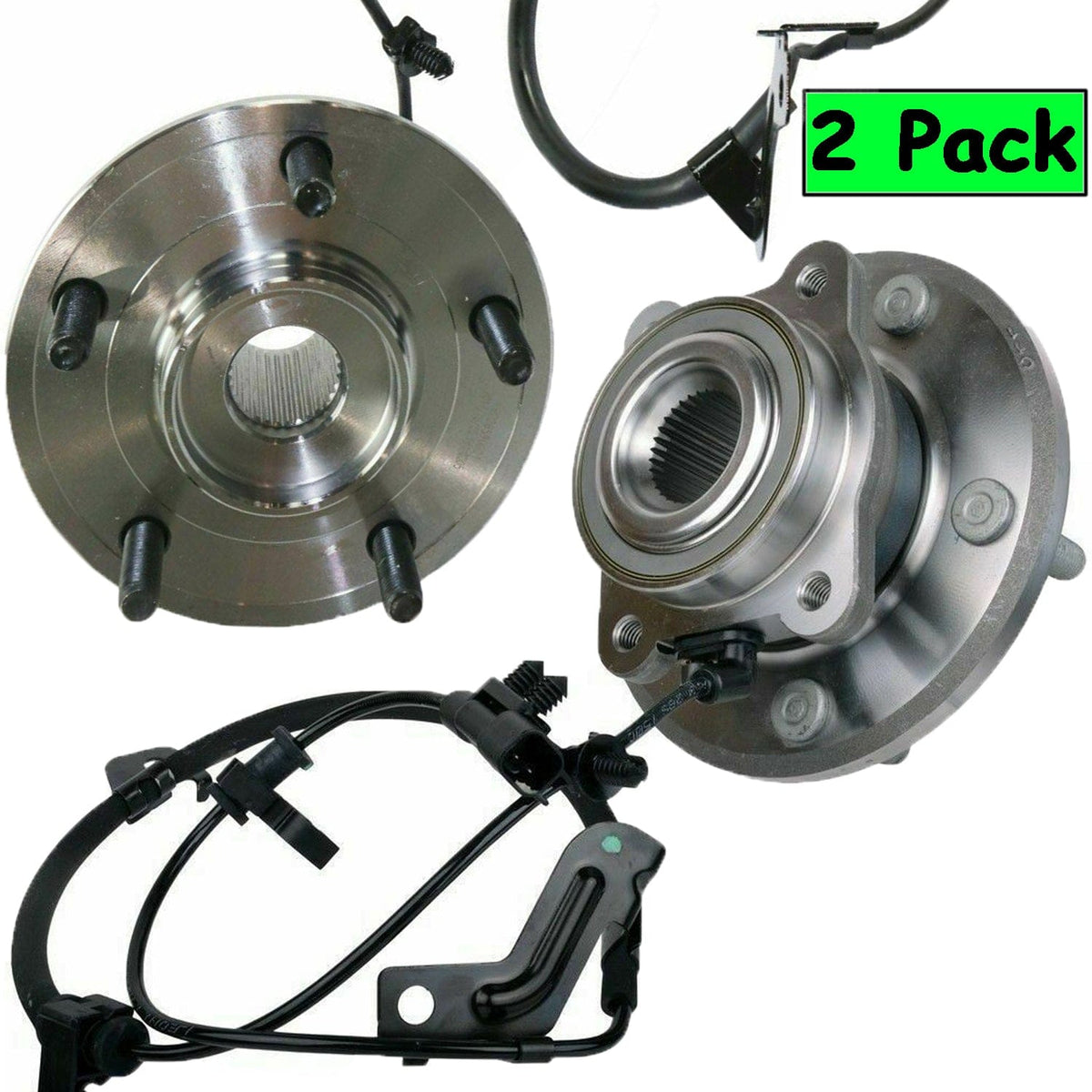 Dodge Journey Rear Wheel Bearing Hub Assembly, w/ABS, 5 Lugs - 512478 / 512479 (2 Pack)