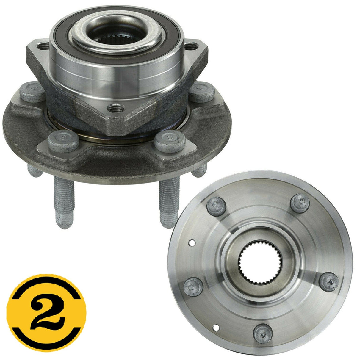 Buick Envision Rear Wheel Bearing Hub Assembly, 5 Lugs -- 512579 (2 Pack)