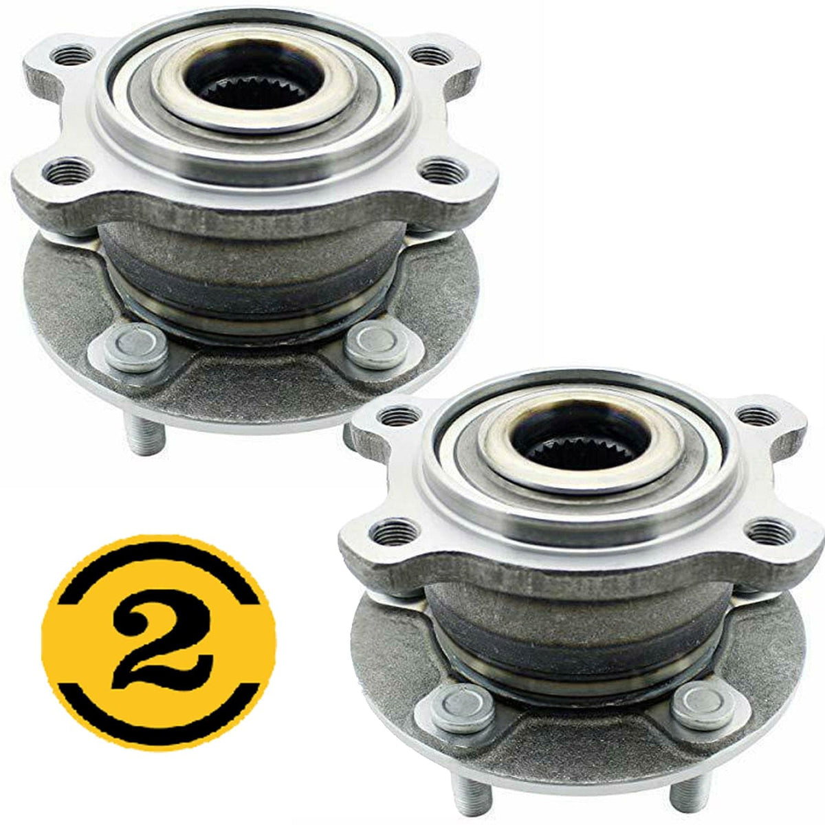 Ford Escape Rear Wheel Bearing Hub Assembly, 5 Lugs AWD - 512500 (2 Pack)