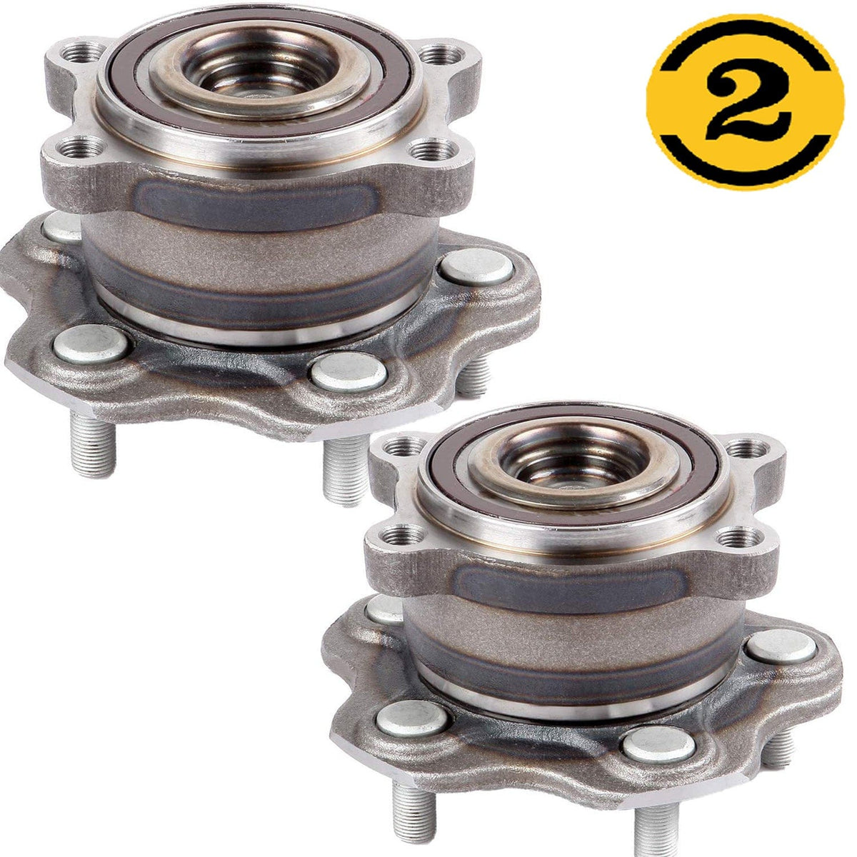Nissan Altima Rear Wheel Bearing Hub Assembly 5 Lugs, FWD - 512388 (2 Pack)