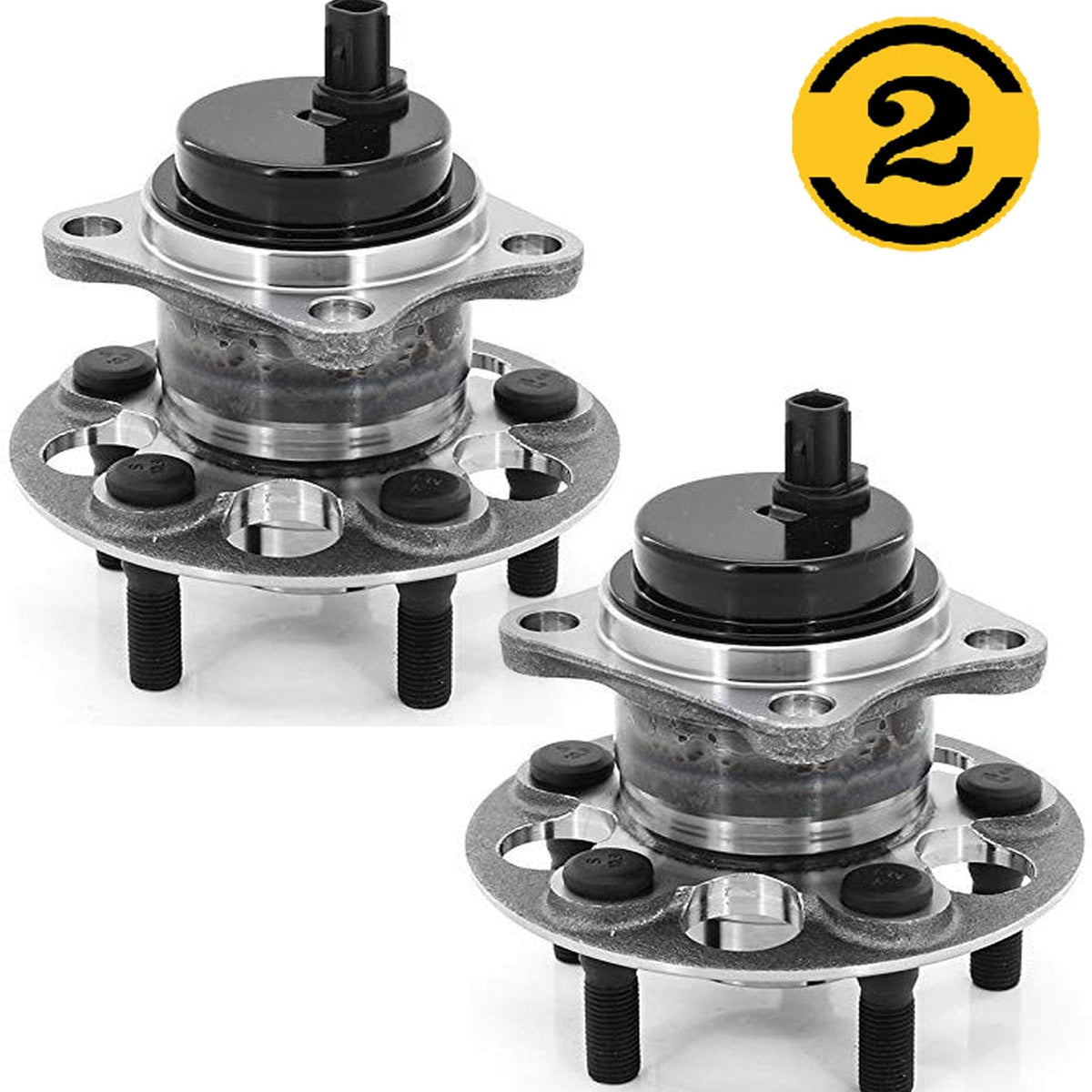 Scion xD Rear Wheel Bearing Hub Assembly, 5 Lugs - 512425 (2 Pack)