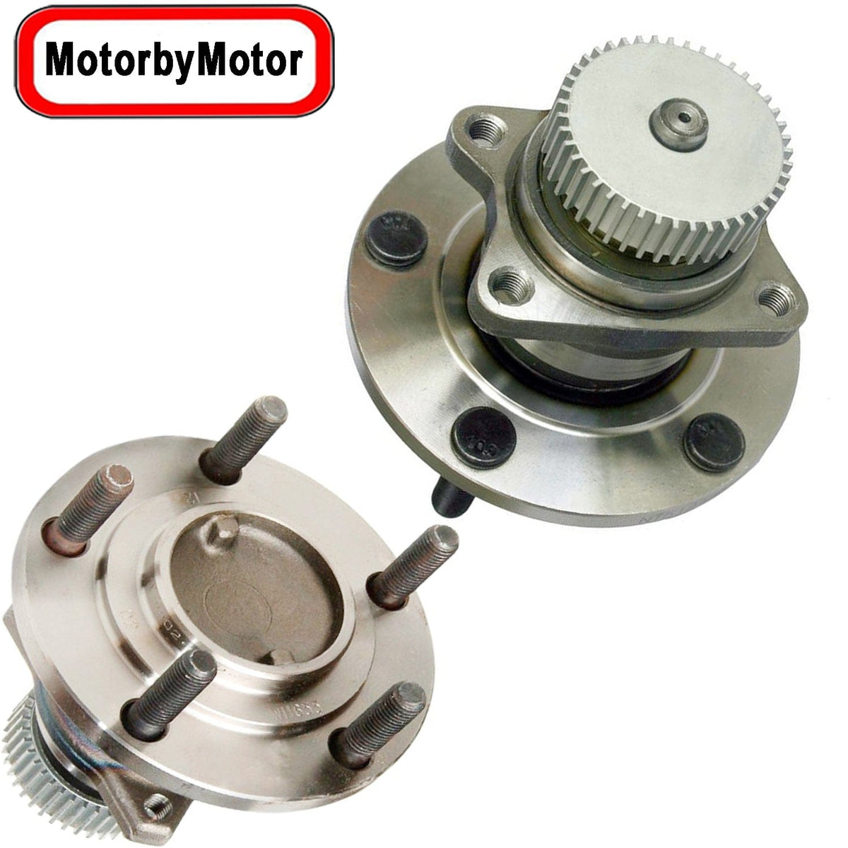 Chrysler Sebring Rear Wheel Bearing Hub Assembly w/ABS, 2WD FWD, 5 Lugs - 512136 (2 Pack)