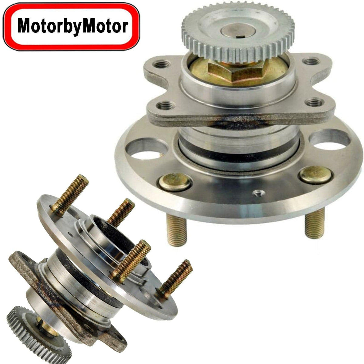 Hyundai Sonata Rear Wheel Bearing Hub Assembly 2WD FWD, w/ABS Tone Ring, 4 Lugs - 512190 (2 Pack)